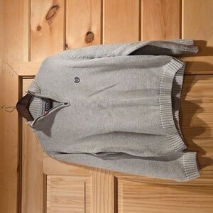 chaps|quarter-zip sweater|large